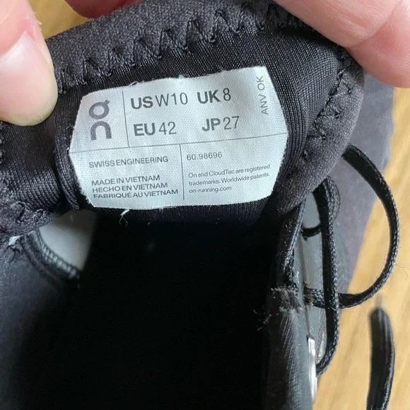 On Running Black Athletic Sneakers - Picture 6 of 11